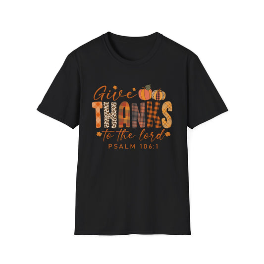 Give THANKS to the Lord – Psalm 106:1 Short Sleeve Tee