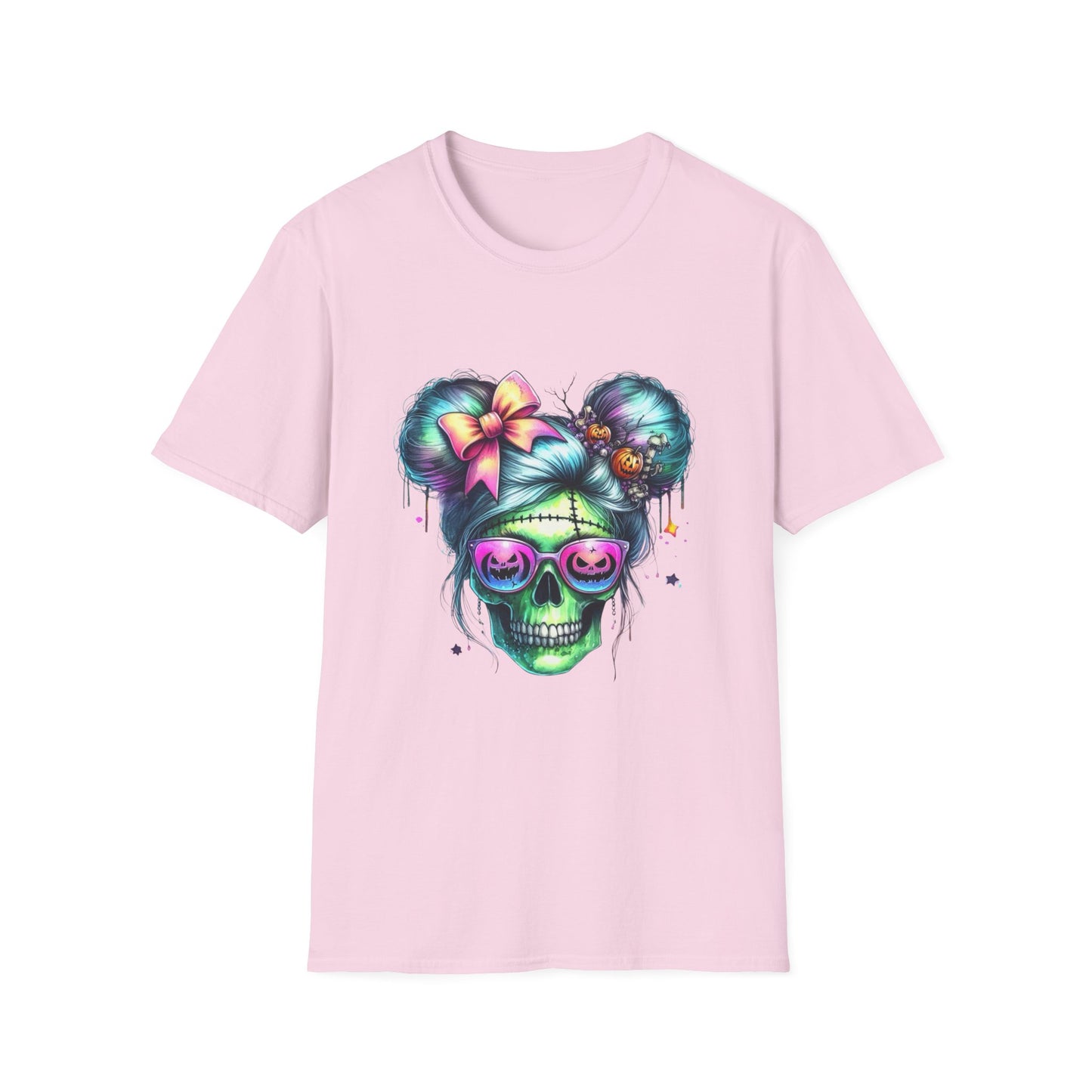 Skull and Swagger Halloween T-Shirt, Spooky Trickster Tee, Sugar Skull Costume Shirt, Halloween Party Top, Woman Skull Power