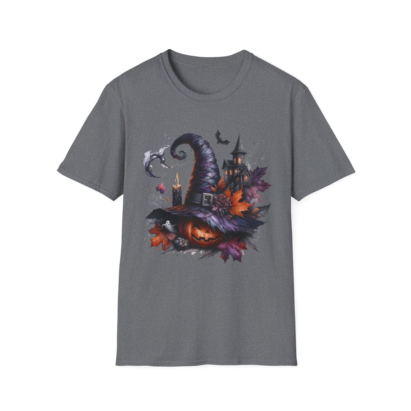 “Haunted Harvest” Tee – Witch Hat & Pumpkin Edition
