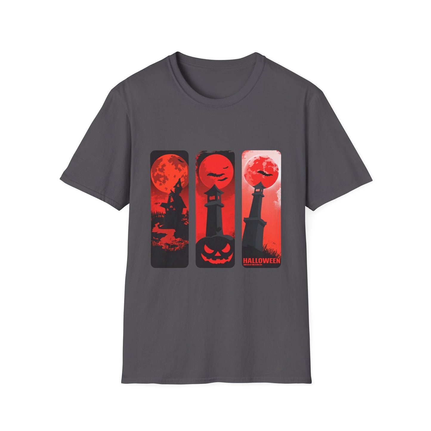Red Moon Triptych Halloween Head Tee