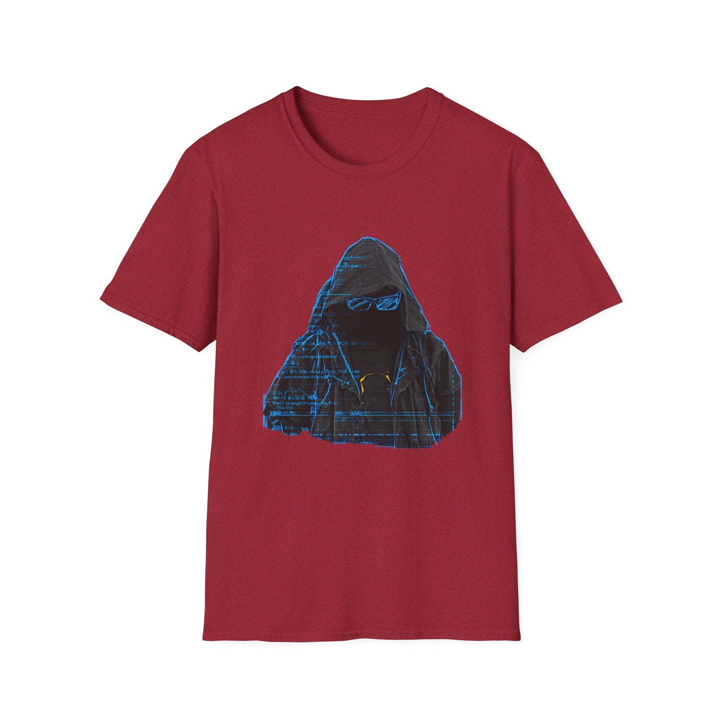 Blueprint Ghost – Hacker Schematic Portrait