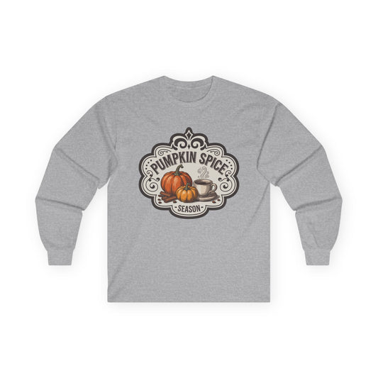 “Pumpkin Spice Season” Long Sleeve Tee – Vintage Brew Edition