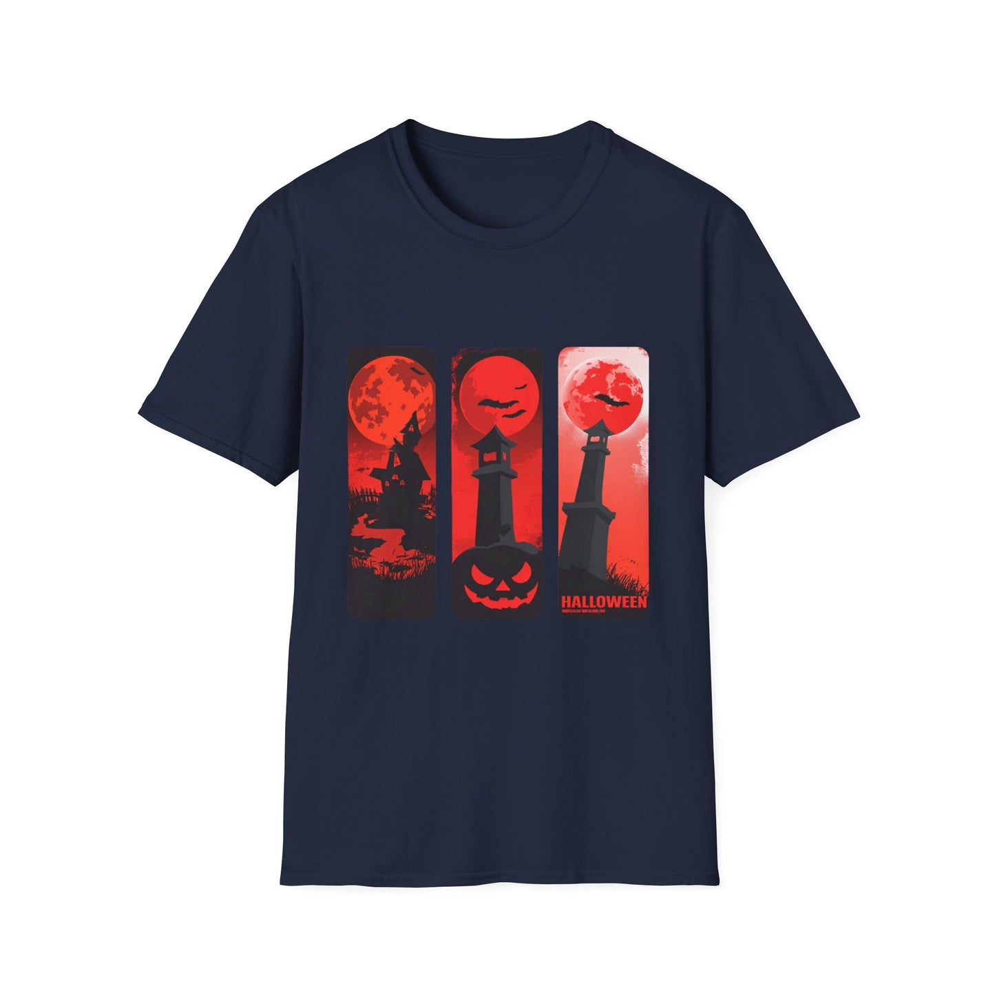 Red Moon Triptych Halloween Head Tee