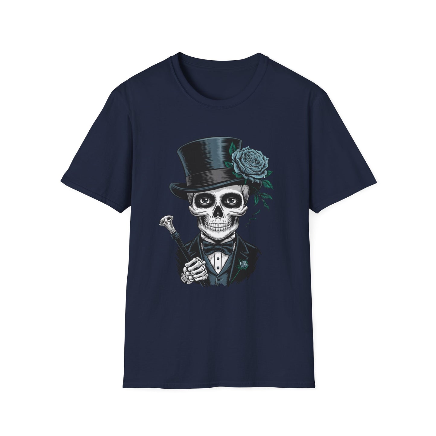 Dead Formal Softstyle T-Shirt, Halloween Shirt, Formal Skeleton Shirt, Funny Skeleton Satire Shirt