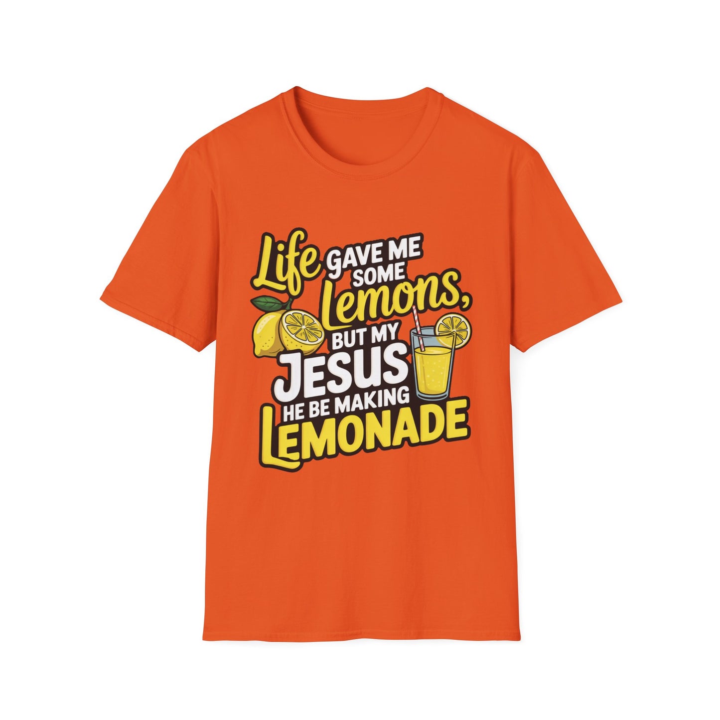 Life Gave Me Lemons, But My Jesus Made Lemonade – Faith-Fueled Graphic T-Shirt