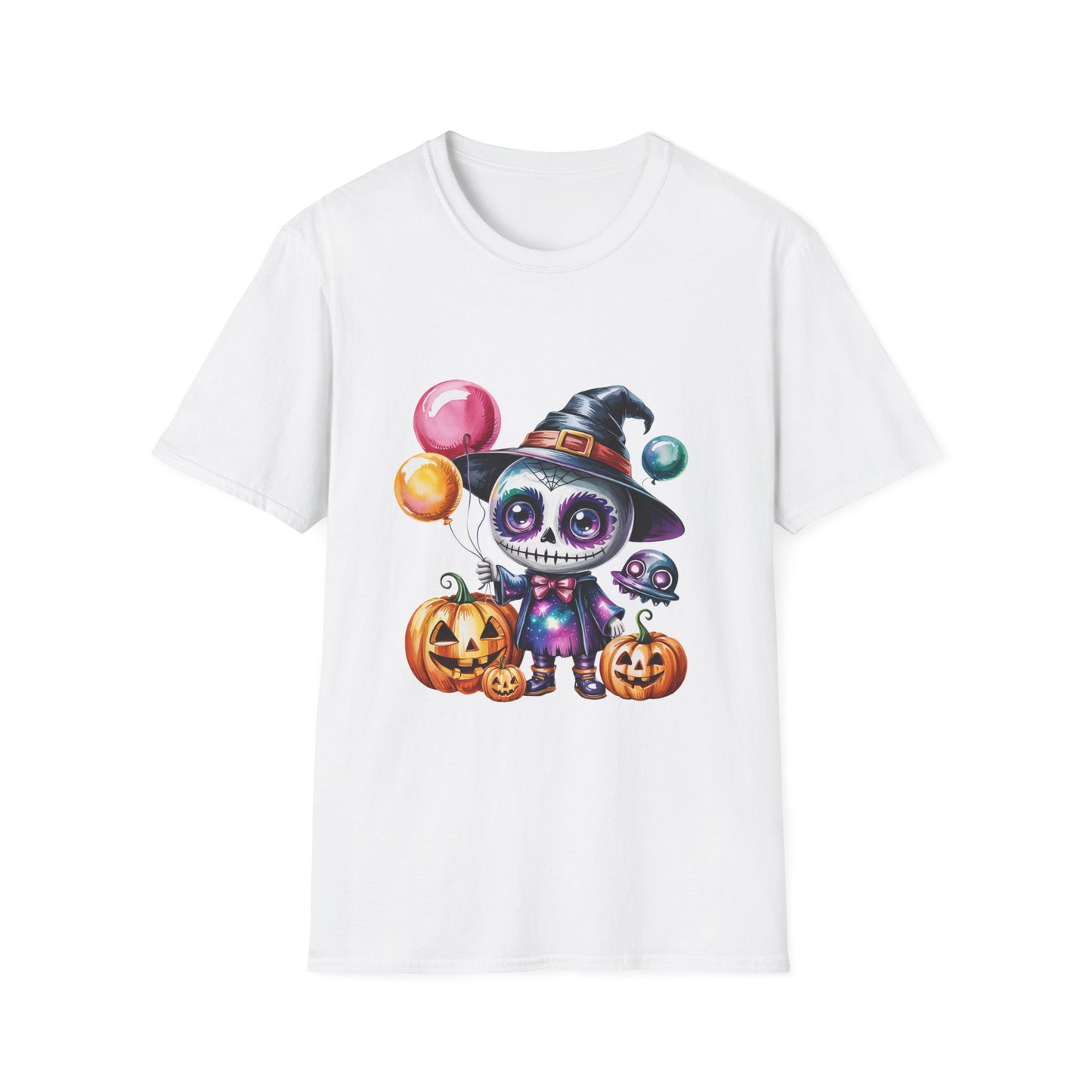 Baby Skeleton Witch Halloween T-Shirt, Spooky Trickster Tee, Sugar Skull Costume Shirt, Halloween Party Top, Day of the Dead Graphic Tee