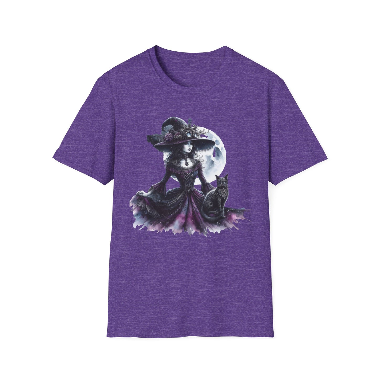 “Moonlit Witch & Cat” Tee – Enchanted Night Edition
