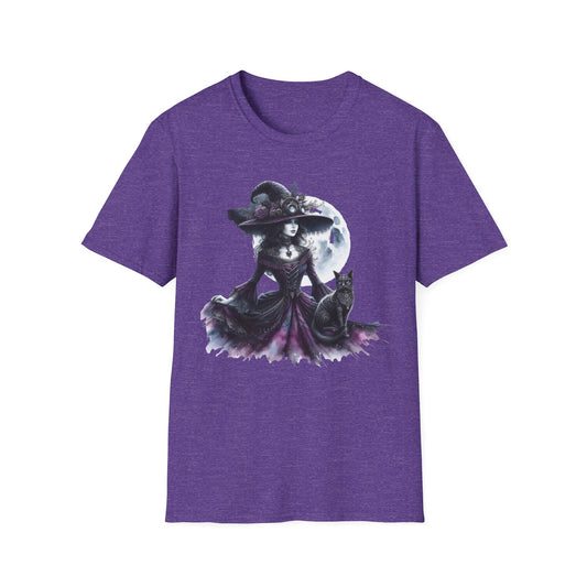 “Moonlit Witch & Cat” Tee – Enchanted Night Edition