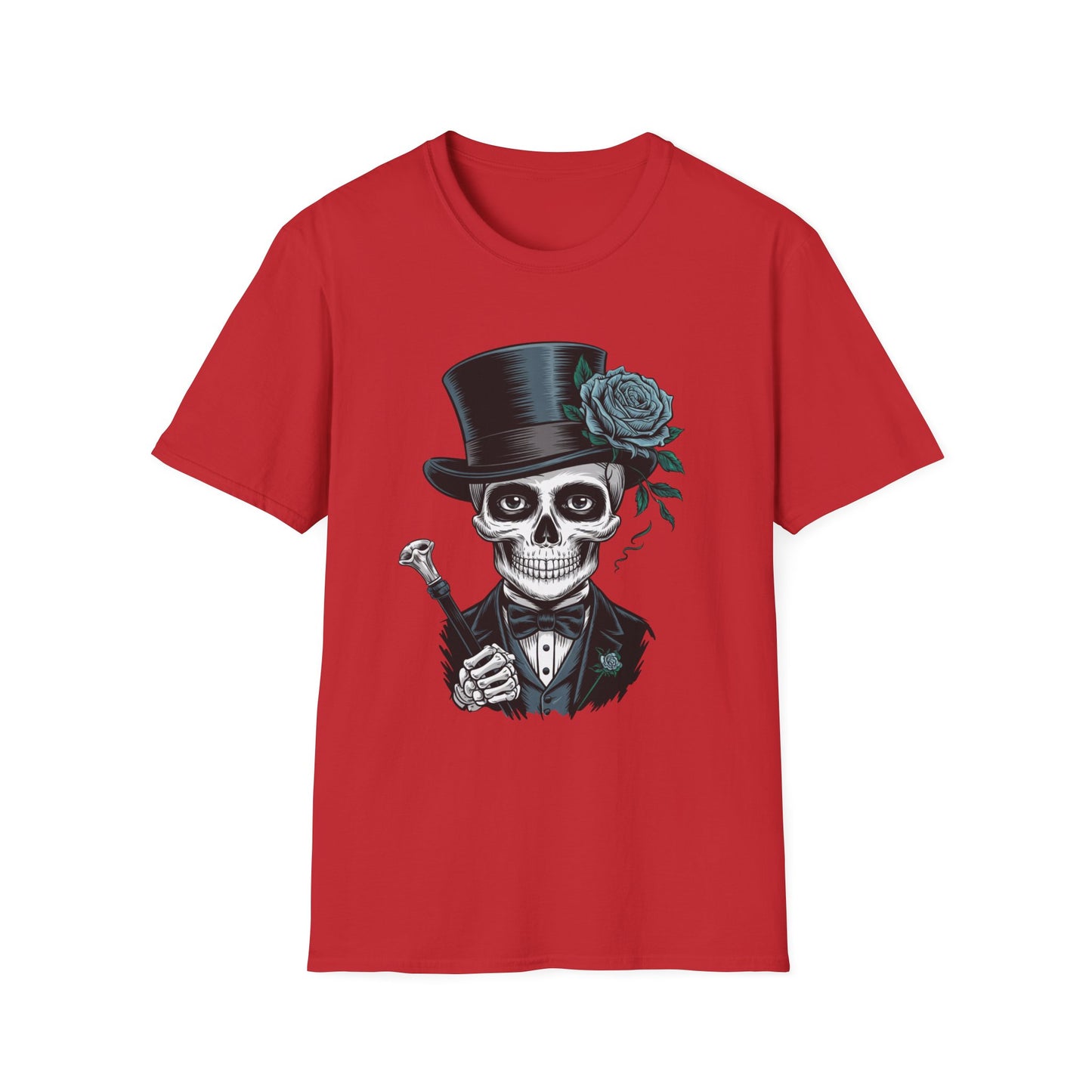 Dead Formal Softstyle T-Shirt, Halloween Shirt, Formal Skeleton Shirt, Funny Skeleton Satire Shirt