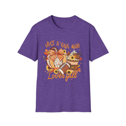 Just a Girl Who Loves Fall Short Sleeve Tee
