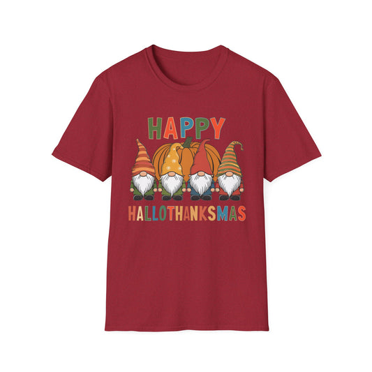 Happy HalloThanksMas – Gnome Squad Edition Short Sleeve Tee