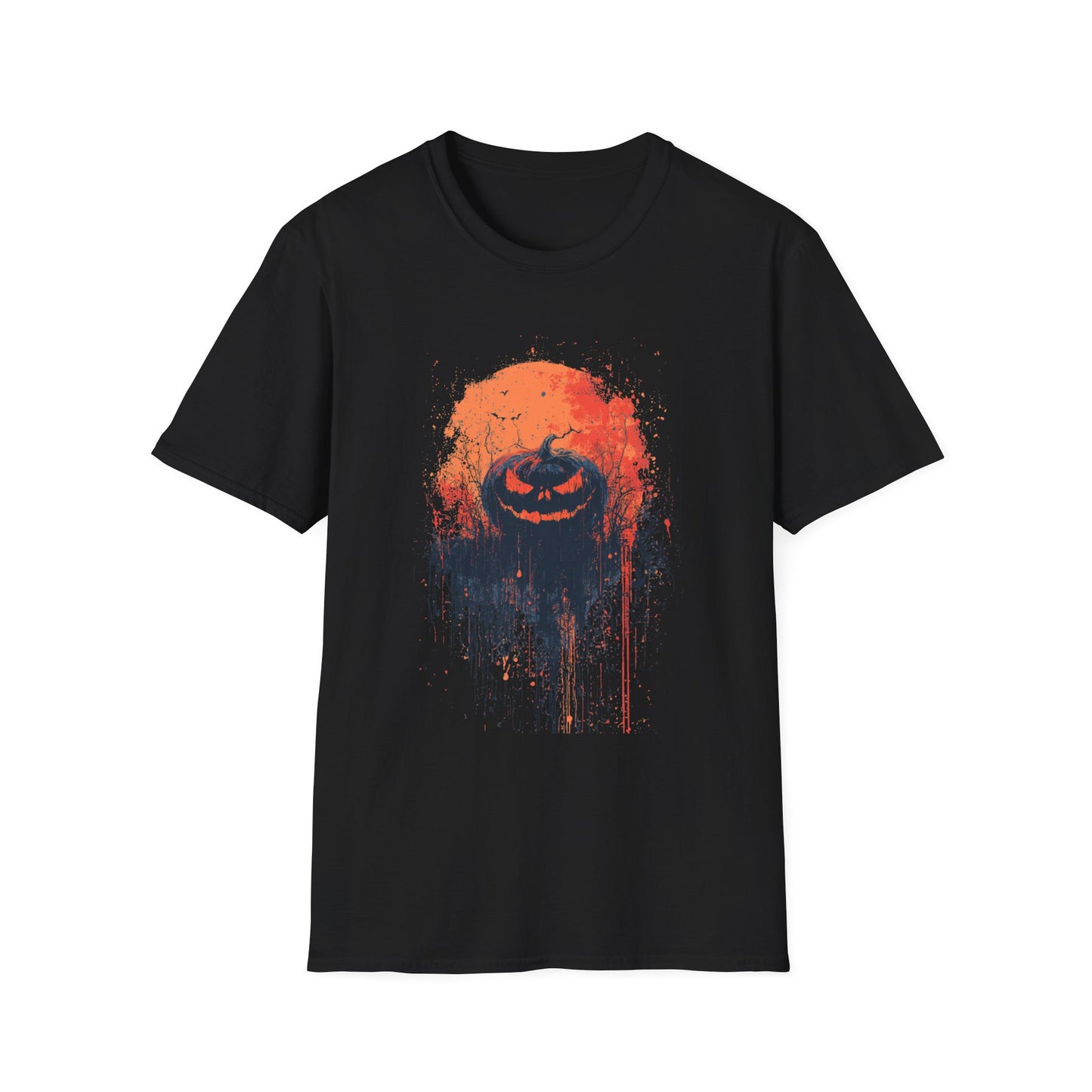 Moonlit Menace Halloween Pumpkin Tee