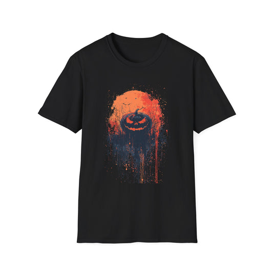 Moonlit Menace Halloween Pumpkin Tee