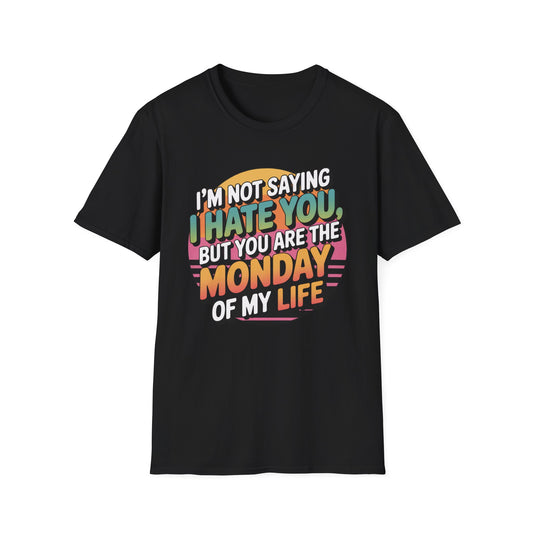 Monday Mood Tee – Bright Colors, Dark Sentiment