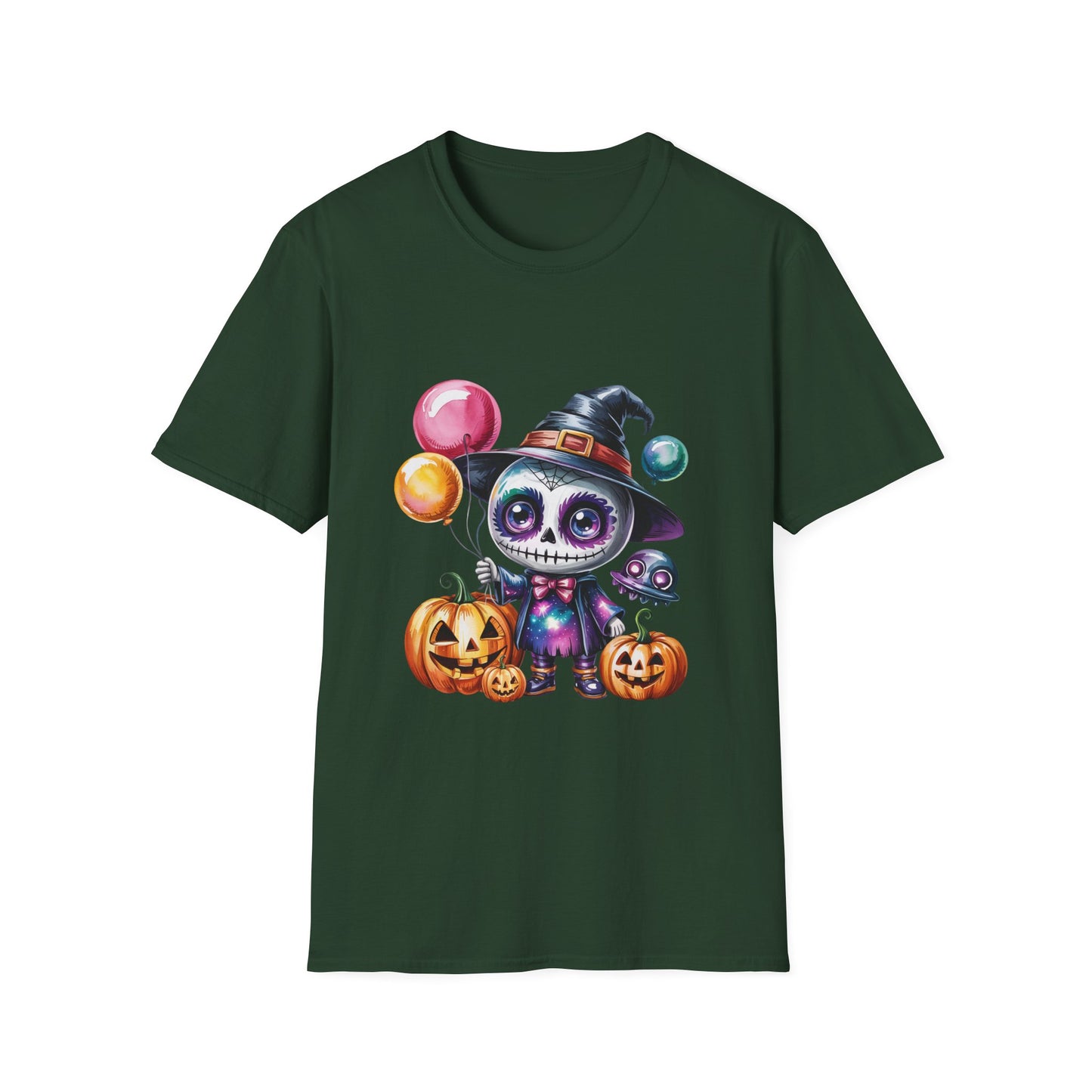 Baby Skeleton Witch Halloween T-Shirt, Spooky Trickster Tee, Sugar Skull Costume Shirt, Halloween Party Top, Day of the Dead Graphic Tee