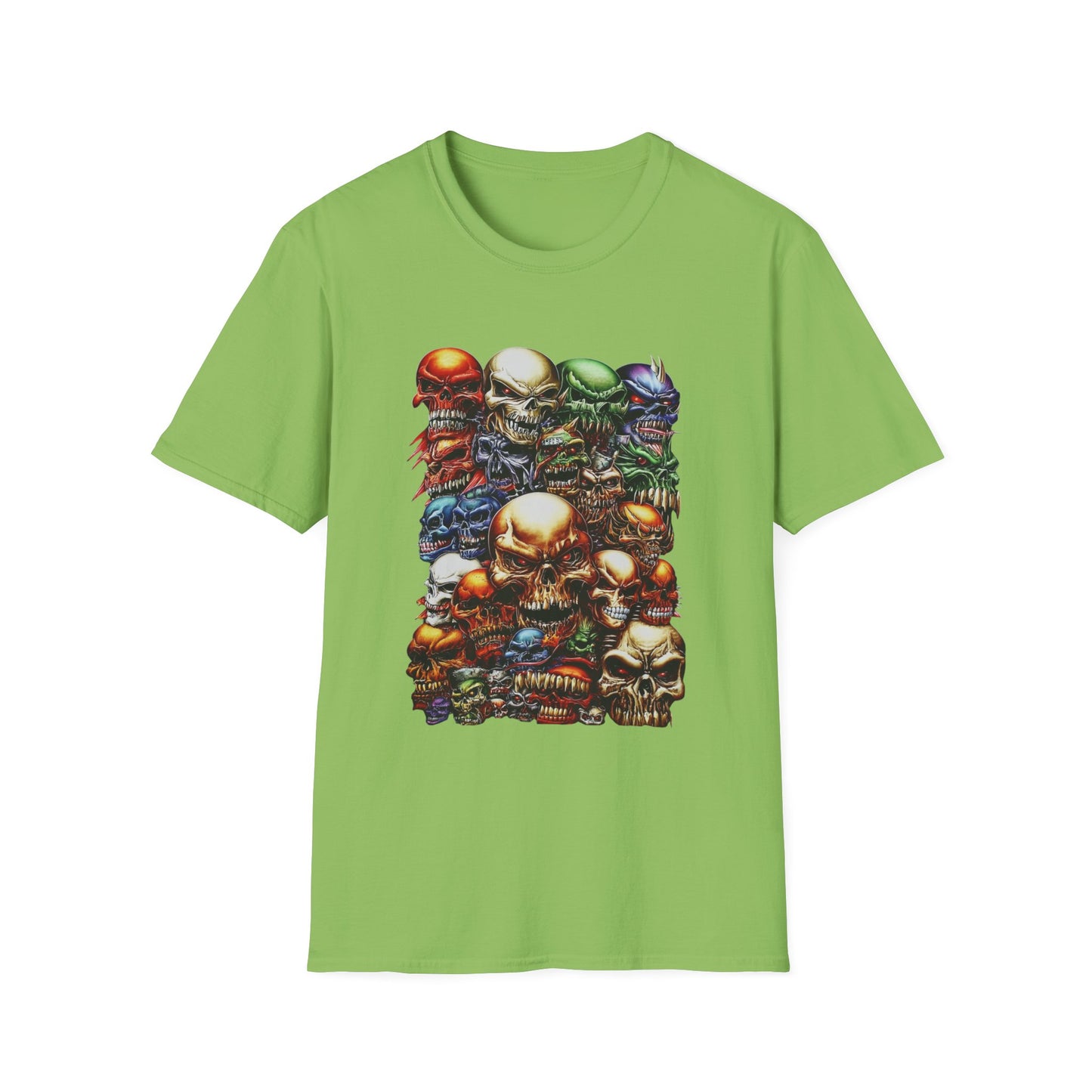 Skull Riot Abstract Skulls Halloween Tee