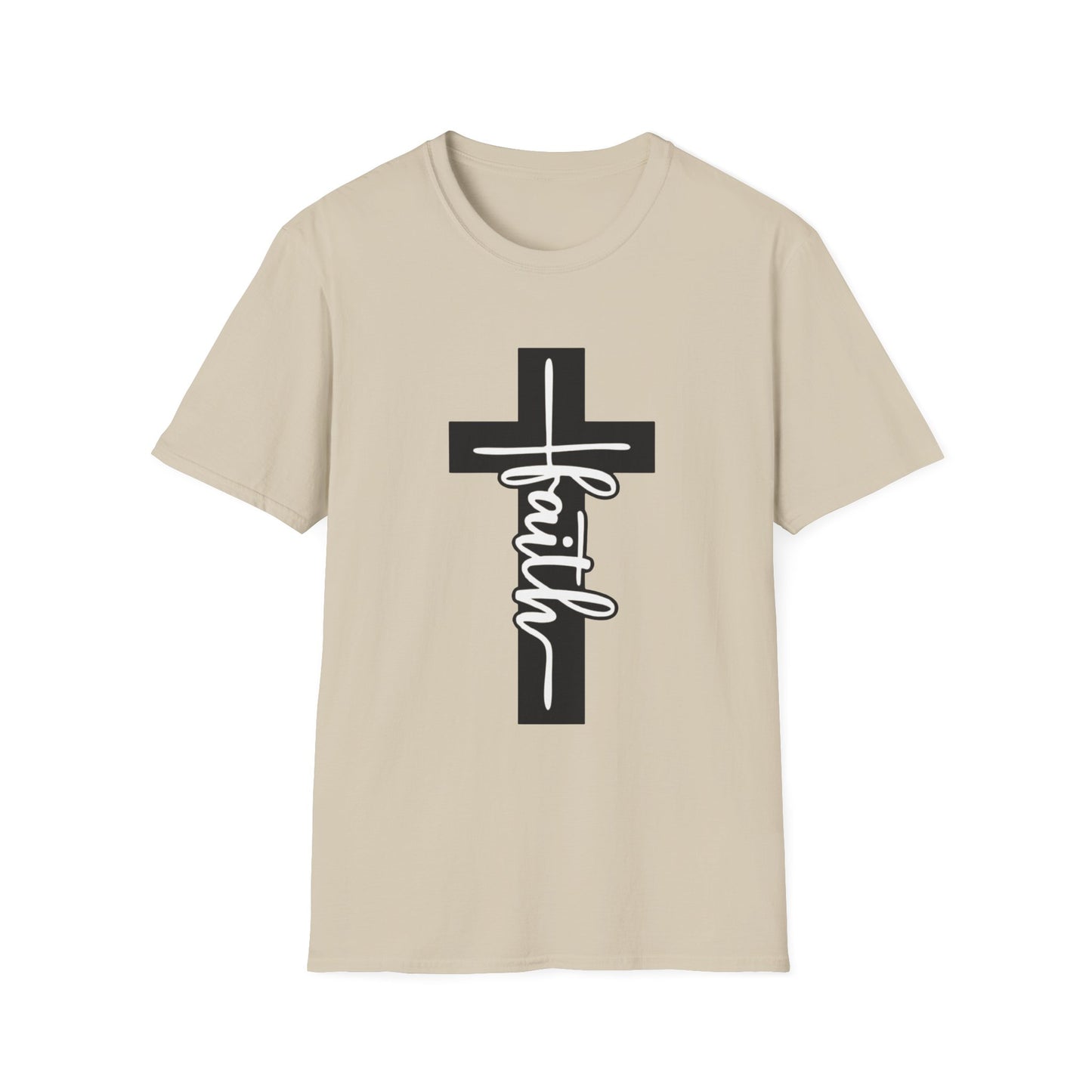 Faith Tee – Vertical Cross Script Edition