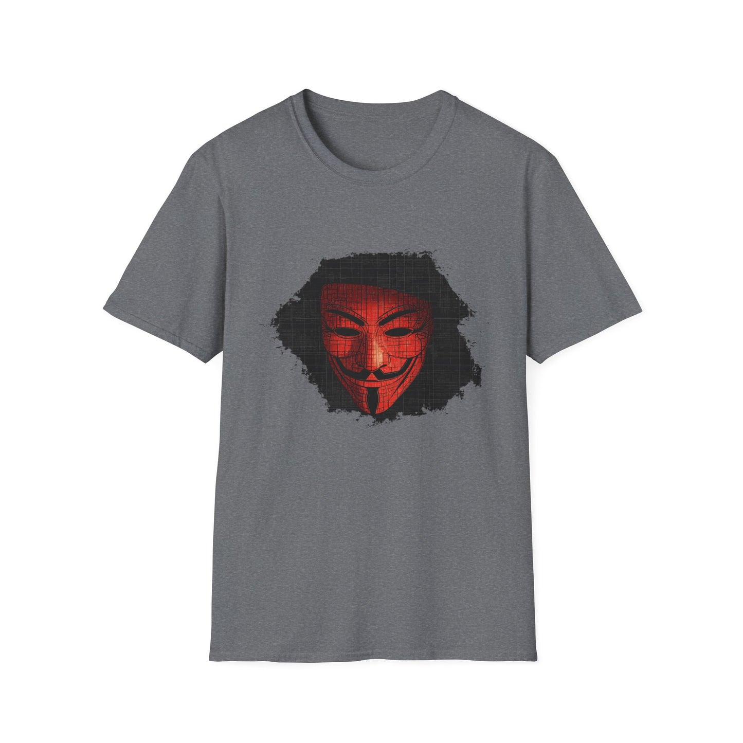 Encrypted Vendetta – Cyber Mask Grid Design