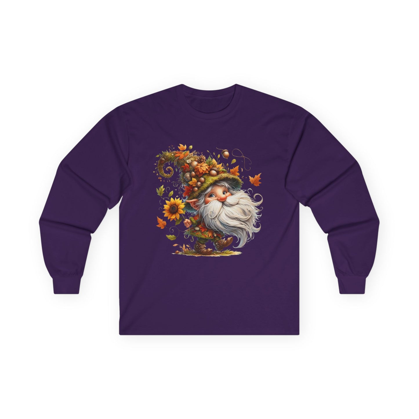 “Dancing Gnome” Long Sleeve Tee – Sunflower Harvest Edition