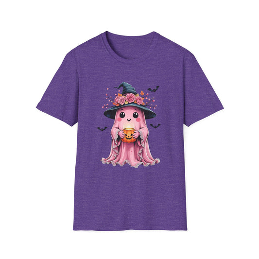 “Ghost & Pumpkin” Tee – Floral Witch Hat Edition