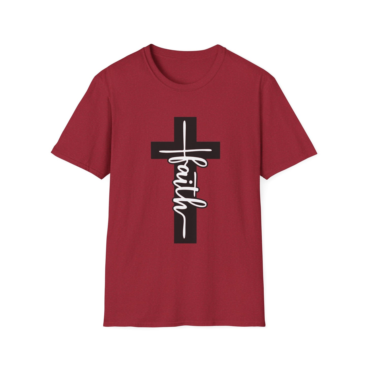 Faith Tee – Vertical Cross Script Edition