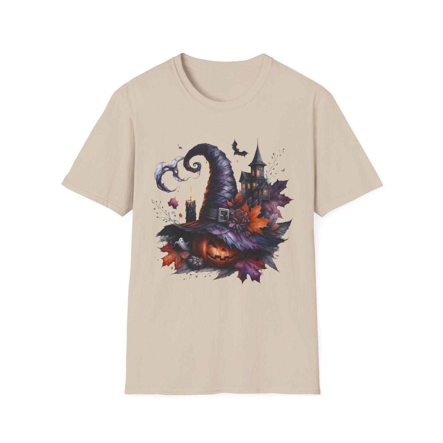 “Haunted Harvest” Tee – Witch Hat & Pumpkin Edition