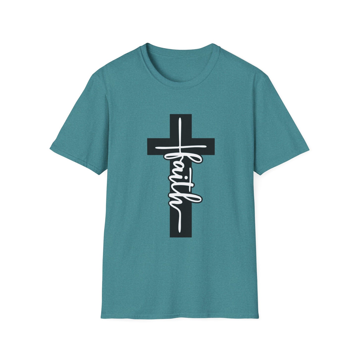 Faith Tee – Vertical Cross Script Edition